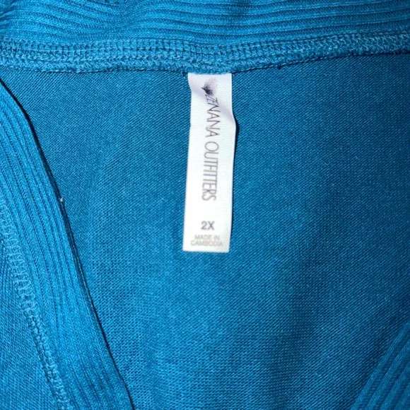 Zenana Outfitters Teal Blue Longline Snap Front Cardigan Sweater Women's 2X - Picture 5 of 5